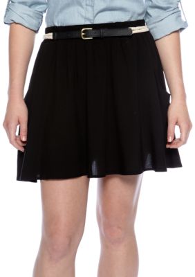 A Byer Solid Skater Skirt