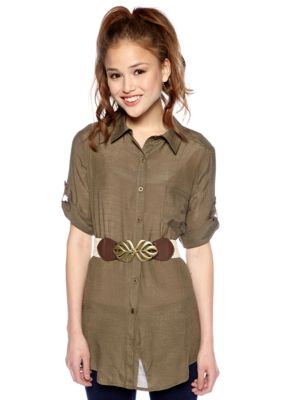 A Byer Woven Belted Tunic