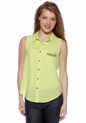 A Byer Sleeveless Shirt Open Back