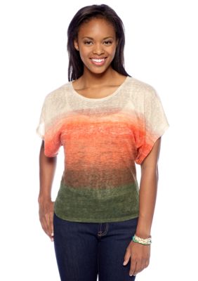 A Byer Light Weight Ombre Knit Top