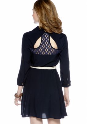 A Byer Shirt Dress Lace T Back