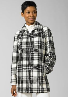 Jones New York Sport A-Line Plaid Coat