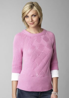 Jones New York Sport 3/4 Sleeve Sweater