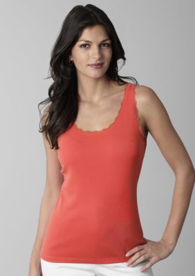 Jones New York Sport Tank with Lace Trim