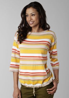 Jones New York Sport Half Sleeve Stripe Boat Neck Sweater