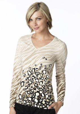 Jones New York Sport Plus Size Printed Tee