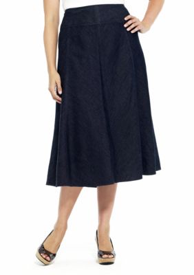 Jones New York Sport Plus Size Topstitched Seamed Skirt