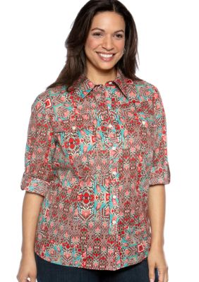 Jones New York Sport Plus Size Camp Shirt