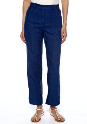 Jones New York Sport Petite Linen Crop Pant