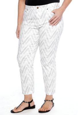 Jones New York Sport Plus Size 5 Pocket Crop Jean