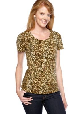 Jones New York Sport Short Sleeve Scoop Neck Tee