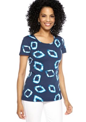 Jones New York Sport Short Sleeve Scoop Neck Top