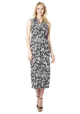 Jones New York Sport Sleeveless Maxi Shirt Dress