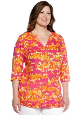 Jones New York Sport Plus Size Tunic with Sequin Neckline
