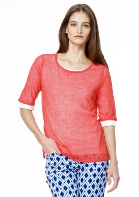 Jones New York Sport Boat Neck Pullover Sweater