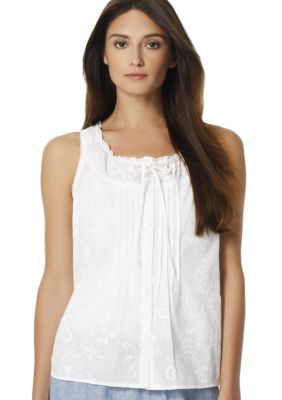 Jones New York Sport Sleeveless Pintuck Shirt