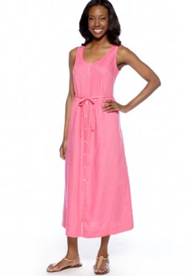 Jones New York Sport Pintuck Linen Dress