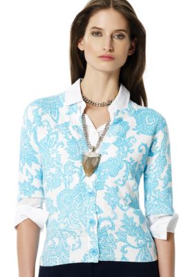 Jones New York Sport Paisley Spring Cardigan
