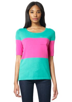 Jones New York Sport Color Block Sweater