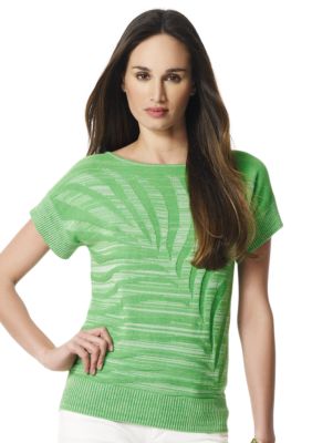 Jones New York Sport Leaf Print Top