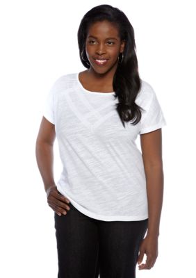 Jones New York Sport Plus Size Boxy Body Tee