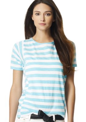 Jones New York Sport Striped Boxy Tee