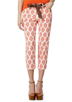 Jones New York Sport 5-Pocket Pattern Jeans