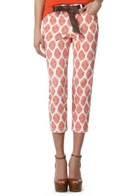 Jones New York Sport Petite Crop Printed Jeans