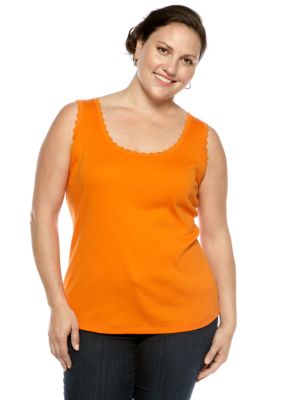 Jones New York Sport Plus Lace Trim Tank