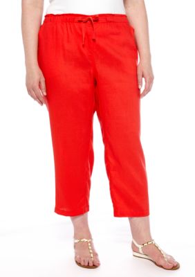 Jones New York Sport Plus Linen Crop Pant