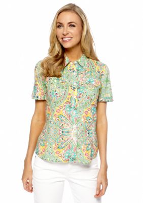 Jones New York Sport Paisley Camp Shirt
