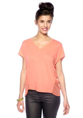 Red Haute Side Panel Tee