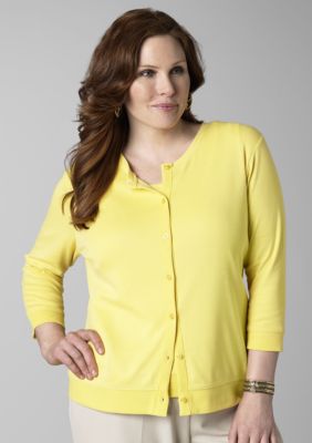 Rafaella Form + Function Plus Size Rib Cardigan