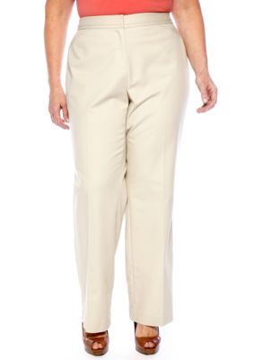 Rafaella Form + Function Plus Size Double Weave Straight Leg Pant