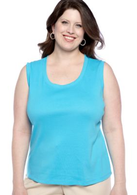 Rafaella Form + Function Plus Size Ribbed Knit Tank