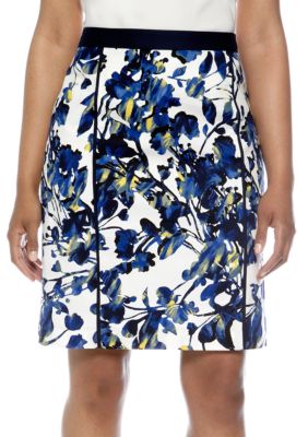 Rafaella Form + Function Petite Floral Print Skirt