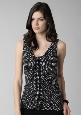 Rafaella Form + Function Printed Embellished Front Top