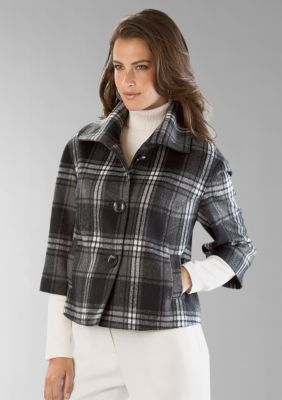 Rafaella Form + Function Plaid Swing Jacket