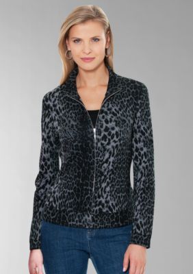 Rafaella Form + Function Leopard Print Cardigan