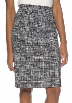 Rafaella Form + Function Plaid Pencil Skirt