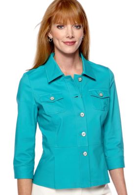 Rafaella Form + Function Peplum Denim Jacket