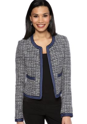 Rafaella Form + Function Open Front Tweed Jacket