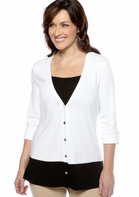 Rafaella Form + Function Colorblock Cardigan
