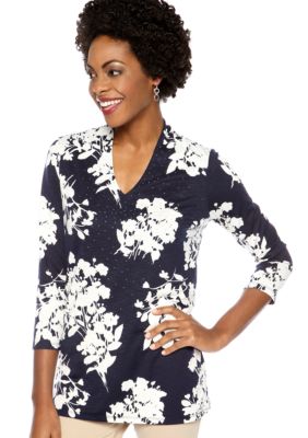 Rafaella Form + Function Floral Print Tunic