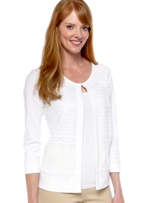 Rafaella Form + Function Embellished Cardigan