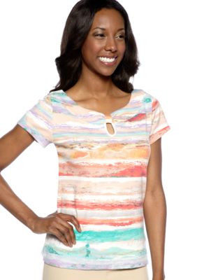 Rafaella Form + Function Ombre Stripe Shirt