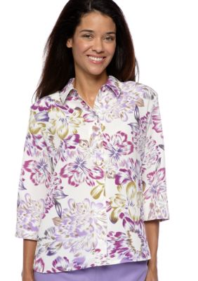 Kim Rogers&reg; Petite Newport Crinkle Blouse