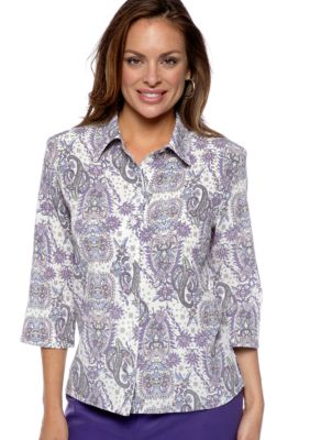 Kim Rogers Petite Newport Crinkle Blouse