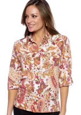Kim Rogers&reg; Petite Newport Crinkle Blouse