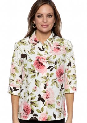 Kim Rogers Petite Newport Crinkle Blouse